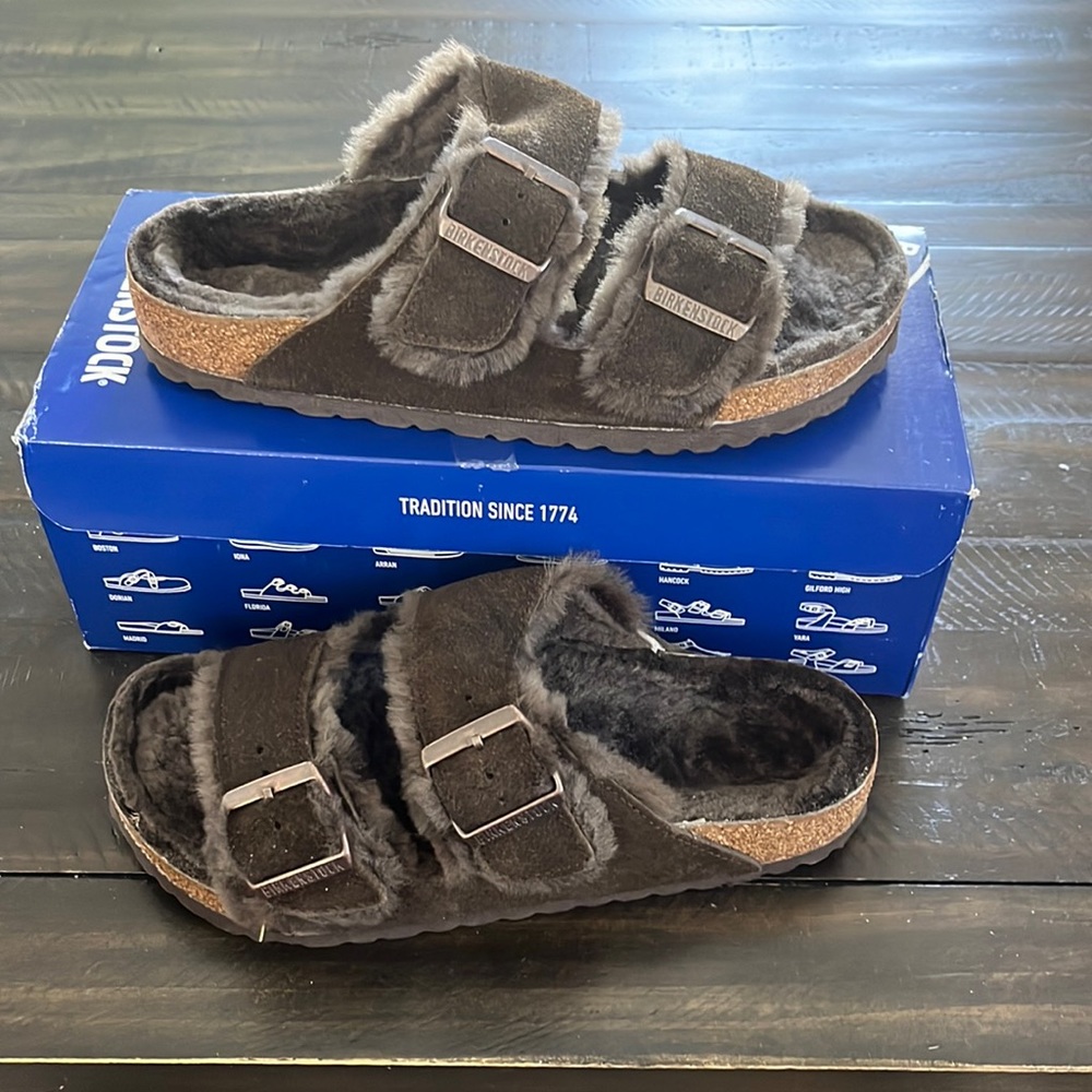 Birkenstock Arizona Shearling Mocca Asst asa
